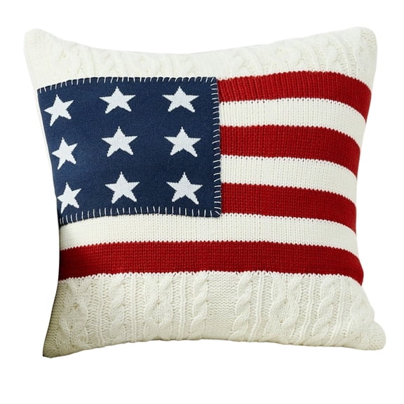 VMWMSSR American Flag Throw Pillow Cover 250Th Anniversary Red White Blue American Flag Floral Decorative Pillow Case For Sofa Bedroom Living Room 4Th Of July Home Decor(White2-17.72Inch)