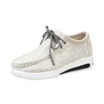 thumbnail image 2 of Glitter Sneakers for Women Platform Casual Walking Shoes Lace Up Sequin Fashion Shoes Lightweight Thick Sole Comfort, 2 of 7