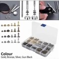 thumbnail image 2 of 360 Leather Rivets Set Double Cap,3 Sizes Metal Tubular Rivet With Punch Pliers And 3 Pieces Fixing Tools Compatible With Leather Repair Replacement R, 2 of 5