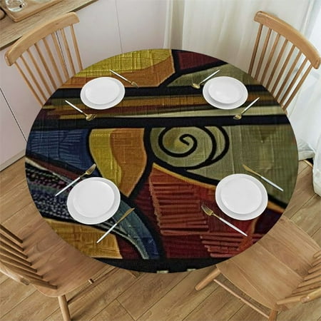 

BCIIG Bird Round Table Cover Stain Resistant and Washable for Indoor Outdoor Kitchen Dining Wedding Parties 100% Polyester Outdoor Picnic Camping Elastic Edge 38 -42