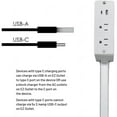 thumbnail image 2 of Extendable and Rotating Outlet, with USB-A, USB-C & 2 Ac Outlets,Extendable Outlet Extends 17.5-27.5", 180° Swivel,for Behind Couches, Nightstands, Desks (1pc), 2 of 7