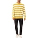 thumbnail image 2 of SUDADERAS PARA HOMBRES INSPIRE CHIC Cuello Redondo de Rayas de Contraste de Manga Larga Ajuste Regular Sudadera L Amarillo Blanco, 2 of 6
