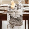 thumbnail image 3 of Modern Flower 36 Inch Table Runner, Abstract Minimalist Botanical Floral Farmhouse Dresser Scarf Cotton & Linen Tablerunner for Dining/Kitchen Island/Holiday Party Décor Small 13" x 36", 3 of 9