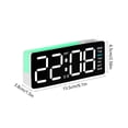 thumbnail image 3 of Reloj despertador digital con fecha y temperatura | Reloj LED con día y calendario | Reloj de escritorio multifunción para dormitorio, 3 of 6