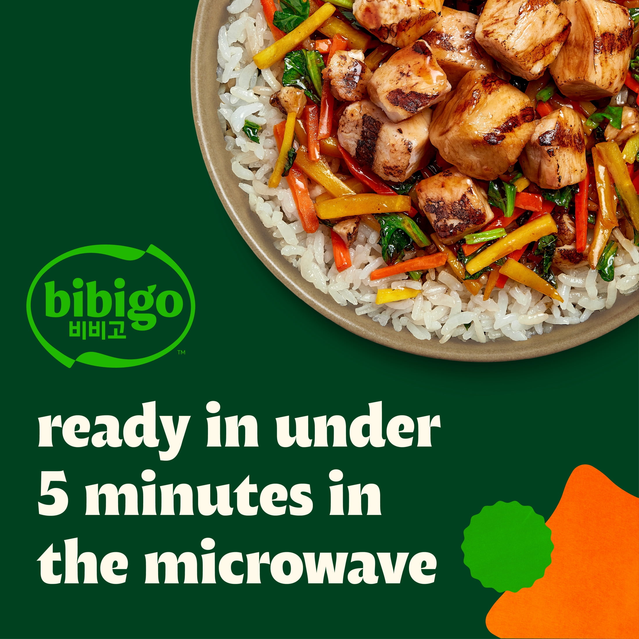 Bibigo Frozen Chicken & Vegetable Bibimbap Rice Bowl, 10.0 oz