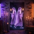 thumbnail image 4 of Yyuenw Halloween Door Cover 35x72 Inch, Ghost Curtain for Front Door, Spooky Polyester Wall Hanging Party Decoration, 4 of 6