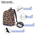 thumbnail image 3 of Easygdp Bowling Colorful Mochila de Lona Resistente para Laptop, Compatible con Laptops de 15 a 17 pulgadas, Ideal para Escuela, Trabajo y Viajes-Small, 3 of 5