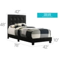 thumbnail image 2 of Glory Furniture Caldwell Faux Leather Panel Twin Bed in Black, 2 of 8