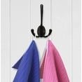 thumbnail image 5 of 5 Pieces Coat Rack, Wall Mounted Coat Hook, Retro Double Coat Hook for Bathroom Kitchen Coat Rack (Black), 5 of 5