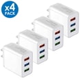 thumbnail image 2 of Wall Charger, USB Charger Adapter, TRMTECH 3.1A/4Pack Muti Port Fast Charging Station Power Charge Base Block Plug for iPhone 14 13 12 Pro/SE/11Pro Max/X/8/7 Plus, Samsung S21/S10/S9/S8, USB Plug, 2 of 4