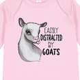 thumbnail image 4 of Inktastic Easily Distracted by Goats Cute Goat Boys or Girls Long Sleeve Baby Bodysuit, 4 of 5