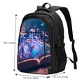thumbnail image 5 of Honeii Book Glowing Mushrooms for Travel Laptop Backpack, Business Laptops Backpack with USB Charging Port, College High School Computer Bag for Men Women, 5 of 7