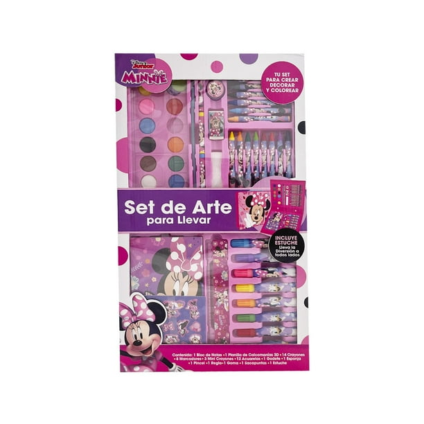 Set de Arte Para Llevar Princesas de Disney Para Niñas rosa
