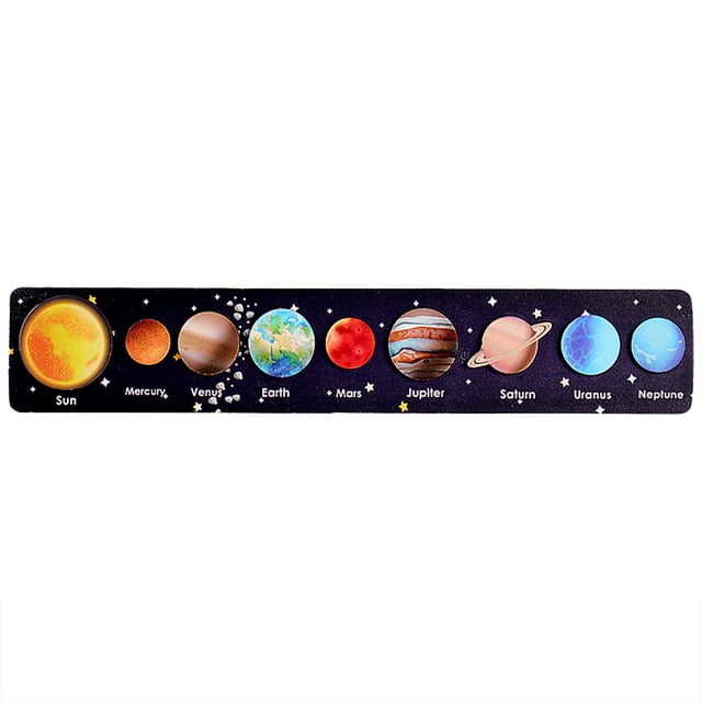 TIELUTT Wooden Puzzles for Toddlers Space Puzzle for Solar System Educational Early Years Squeak and Stack A1502 Early 2015 Battery Early Learning Activity Book Recycling Education Poster Early Years