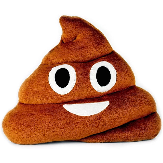 Emoticon almohada colorido, pila de caca sonriente marrón poo emoticon caca almohada redonda emoticon caca peluche suave regalo juguete decoración Ormromra LKX-0699