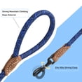 thumbnail image 3 of Mile High Life Rope Leash with Genuine Leather Connection, 6 FT/5 FT/4 FT, Heavy Duty Leash for Medium & Large Dogs (Blue, 48 Inch), 3 of 5