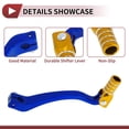 thumbnail image 3 of Palanca de cambio de motocicleta plegable para Kayo T6, palanca de cambio de pedal, tono azul, dorado y plateado, 3 of 6