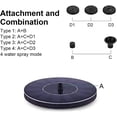 thumbnail image 2 of Solar Fountain with 1.5W Solar Panel, 6 Effects Solar Water Pump, Solar Water Pump for Garden Pond or Swimming Pools, Fish Tank, Swimming Pool, 2 of 5