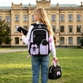 thumbnail image 2 of Weebloom Bow School Backpack With Lunch Box Pencil Case For Kids Girls Cute 3Pcs School Bags Set Three Piece Daypack Large Bookbag Elementary Middle High School Black, 2 of 6