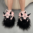 thumbnail image 3 of Michael Myers Chucky zapatillas de felpa para mujer, zapatos de Casa de terror, conejo Diablo, negro, sangre oscura, Señor, cálido, suave, divertido, 3 of 5