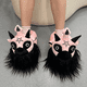 thumbnail image 3 of Michael Myers Chucky zapatillas de felpa para mujer, zapatos de Casa de terror, conejo Diablo, negro, sangre oscura, Señor, cálido, suave, divertido, 3 of 5