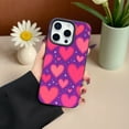 thumbnail image 2 of Dreamy Purple Phone Case with Pink Hearts & White Stars for iPhone 16 15 14 13 12 11 X SE, 2 of 6