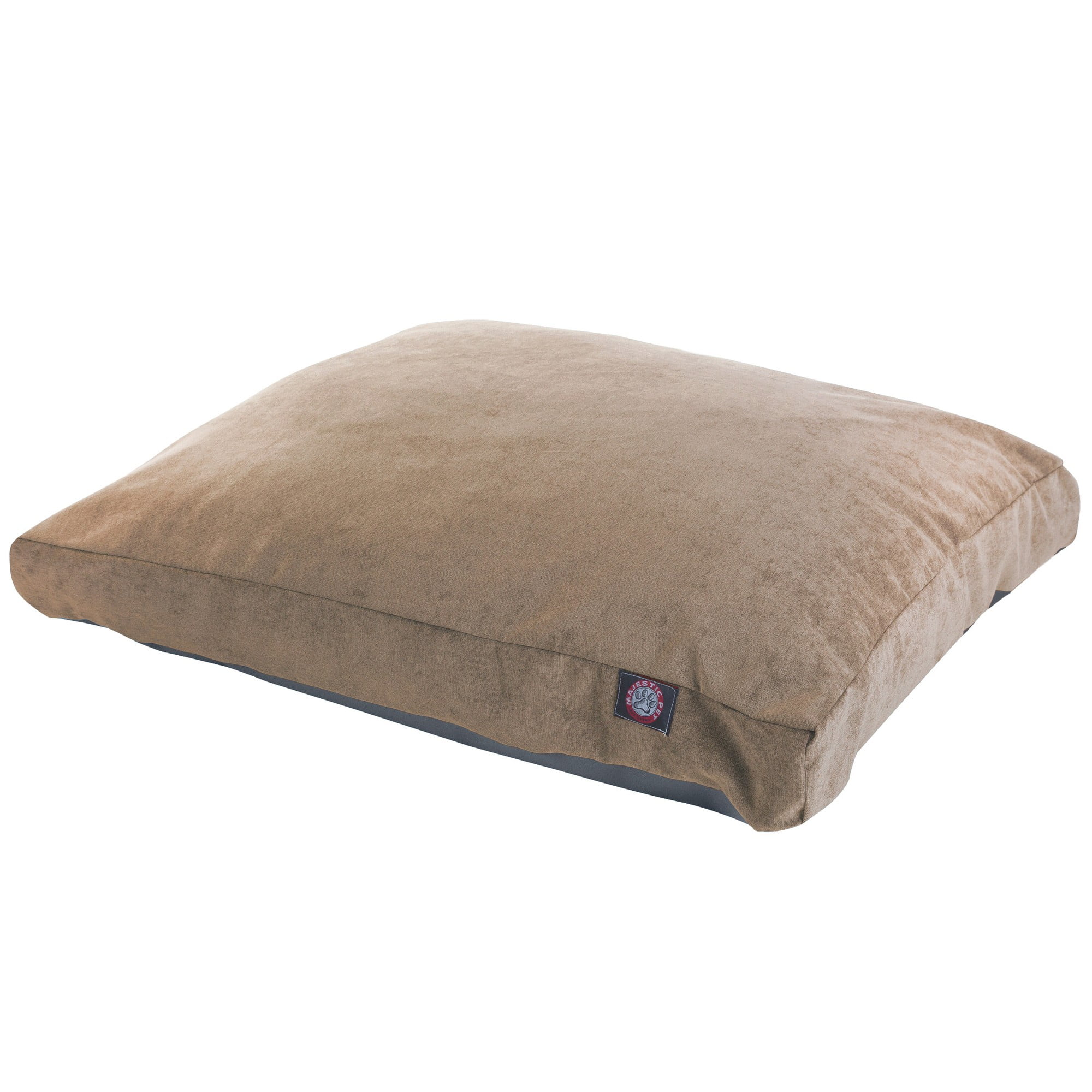 Majestic Pet | Villa Velvet Shredded Memory Foam Rectangle Pet Bed For Dogs, Removable Cover, Pearl, Large