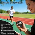 thumbnail image 2 of PULIVIA Digital Silent Stopwatch – Simple Timer for Running, Swimming, Racing, Jump Rope, and More – Large Display, Lightweight, Water-Resistant, with Lanyard – Black, 2 of 7