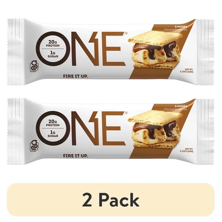 (2 pack) ONE Brands Protein Bar, S'mores, 20g Protein, 1 Bar