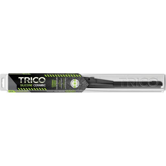 Trico . Windshield Wiper Blade 90-220 TRICO Silicone Ceramic; 22 Inch Length; Single Blade; With Spoiler; Black; Beam Type; Steel Frame; Synthetic Rubber Blend Blade