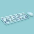 thumbnail image 1 of CHOK Mofii 666 Keyboard Mouse Combo Wireless 2.4G Mixed Color 110 Key Keyboard Mouse Set with Round Punk Keycaps for Girl Blue, 1 of 8