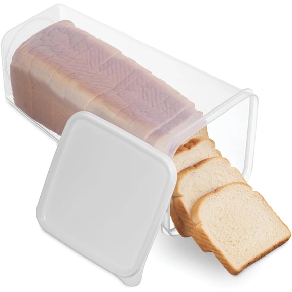 SIGNORA WARE Tall Bread Box for Kitchen Countertop Large Loaf Storage Container White