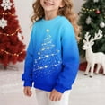 thumbnail image 3 of Favoffer Toddler Girls Christmas Sweatshirt Kids Santa Claus Elk Bear Shirt Xmas Hoodie Cotton Long Sleeve Tops for 1-15Y, 3 of 7