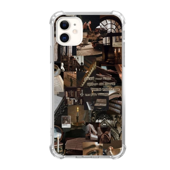 Collage Dark Academia Case Compatible with iPhone 12,Aesthetic Art Design TPU Bumper Cover Case