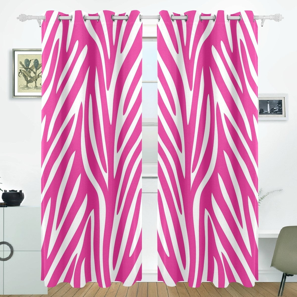 POPCreation Red Zebra Window Curtain Blackout Curtains Darkening