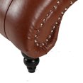 thumbnail image 7 of Cfowner Button-Tufted Chaise, Lounge Chair & Indoor Leisure Sofa Couch for Living Room, Brown, 7 of 7