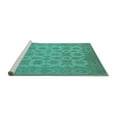 thumbnail image 2 of Ahgly Company Machine Washable Indoor Rectangle Oriental Turquoise Blue Industrial Area Rugs, 3' x 5', 2 of 4