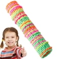 thumbnail image 2 of Colorful Hair Ties | 50Pcs Seamless Hair Bands | Elastic Hair Ties, Ponytail Holder No Crease Damage, Elastic Cotton Bands for Women's Hair, Hair Scrunchies for Thick Thin Hair, 2 of 9