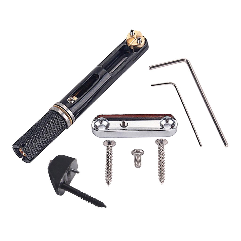 LeeQinersw 5 Strings Electric Guitar Bridge Set with Wrench Screws Guitar Bridge Base Parts