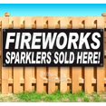 thumbnail image 1 of Fireworks Sparklers Sold Here 13 oz Vinyl Banner With Metal Grommets, 1 of 4