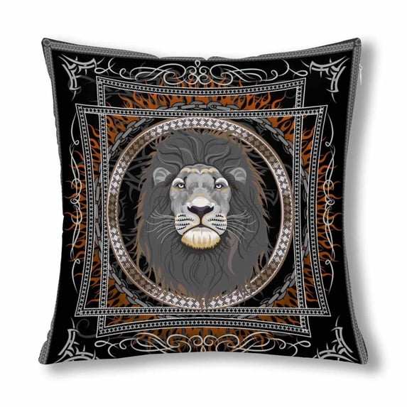 MKHERT King Lion Throw Pillowcase Pillow Cover Cushion Couver 18x18 inch