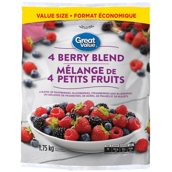 Mélange de 4 petits fruits Great Value 1,75 kg