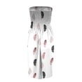 thumbnail image 4 of up to 60% off Gifts Usmixi Formal Dresses for Women Beach Boho Elastic Waist Swing Sexy Strapless Mini Sundress Tube Top Sleeveless Feather Print Summer Short Dress White s, 4 of 4