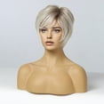 thumbnail image 3 of BERON Blonde Ombre Short Straight Bob Wig with Bangs for Women Heat Resistant Natural Looking Hair Wig for Party Cosplay, 3 of 5