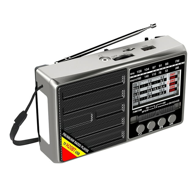 Mini Receptor Radio Portátil Banda Completa FM/AM/SW Compatible Con Tarjeta TF para Personas Mayores
