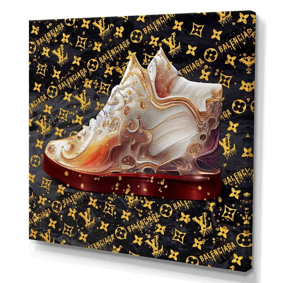 Designart Designer Marble Sneaker II Canvas Wall Art