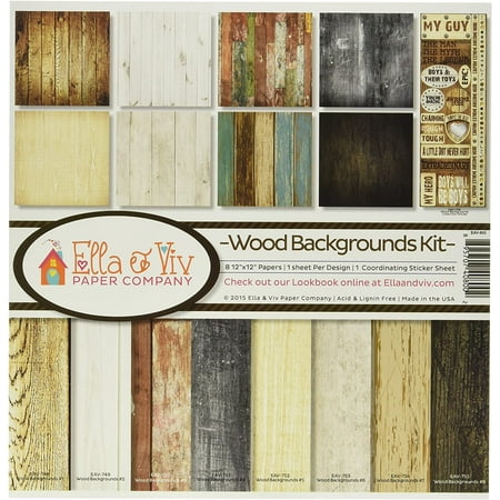 UPC: 0895707408002 | Reminisce EAV-800 Wood Backgrounds Collection Kit