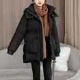 thumbnail image 3 of Winter Warm Coats for Womens Fashion Plus Size Zipper Up Long Sleeve Winter Thickened Coat, 3 of 8