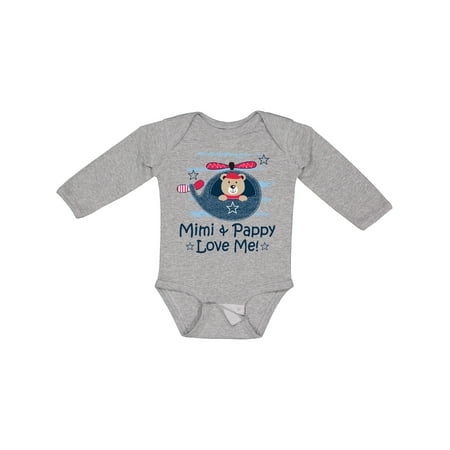 

Inktastic Mimi and Pappy Love Me Baby Boy Gift Baby Boy Long Sleeve Bodysuit