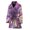 125, variant on Colorful Feather Pattern Women Bathrobe One Size Univeral Fits Fashion Lightweight Plush Fleece Long Robe For Women